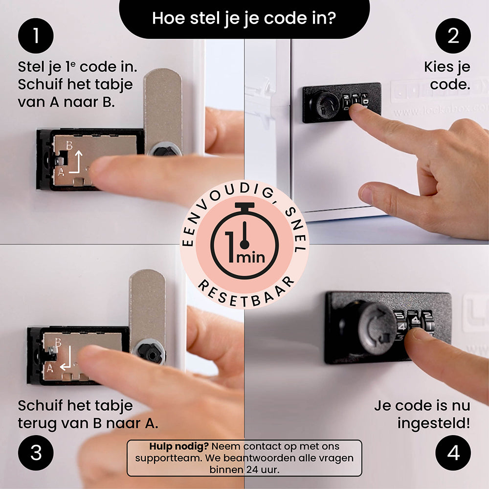 Explication en quatre étapes pour régler le code de la serrure Lockabox