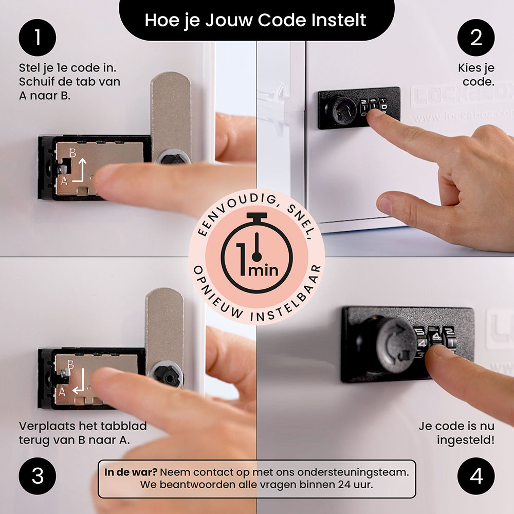 Explication en quatre étapes pour régler le code de la Lockabox One